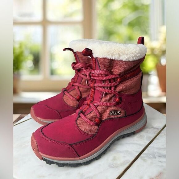 🔥 KEEN || Winter Snow Insulated Terradora Apres Fur Lined Hiking Boot Size 5 - Picture 7 of 16